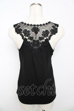 画像2: axes femme / バックモチーフレースタンク M 黒 Y-25-10-16-065-AX-TO-SZ-ZY