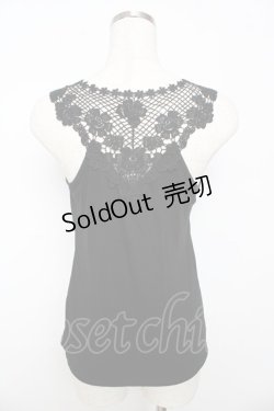 画像2: axes femme / バックモチーフレースタンク M 黒 Y-25-10-16-065-AX-TO-SZ-ZT153