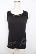 axes femme / ビジュー使いタンクトップ M 黒 Y-25-10-16-067-AX-TO-SZ-ZY