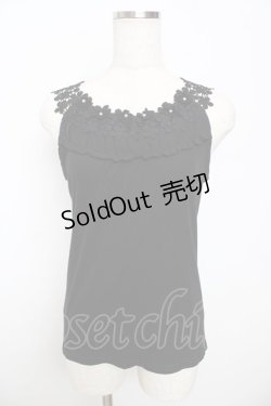 画像1: 【SALE】axes femme / フラワーレーステレコタンク M モカ Y-25-10-16-069-AX-TO-SZ-ZT153