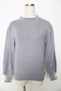 axes femme / ウォッシャブルメローニット F サックス Y-25-10-16-073-AX-TO-SZ-ZY
