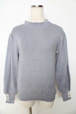 画像1: axes femme / ウォッシャブルメローニット F サックス Y-25-10-16-073-AX-TO-SZ-ZY