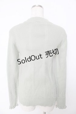 画像2: axes femme / ビジューボトルネックリブプルオーバー M ミント Y-25-10-16-078-AX-TO-SZ-ZI