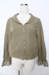 画像1: axes femme / 袖刺繍ZIPジャケット M カーキ Y-25-10-16-079-AX-JA-SZ-ZI (1)