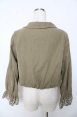 画像2: axes femme / 袖刺繍ZIPジャケット M カーキ Y-25-10-16-079-AX-JA-SZ-ZI (2)