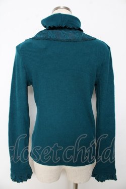 画像2: axes femme / ビジュー使いタートルニットトップス M グリーン Y-25-10-16-080-AX-TO-SZ-ZY