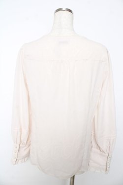 画像2: axes femme / シャボ付きラッフルブラウス M 生成り Y-25-10-16-082-AX-BL-SZ-ZY