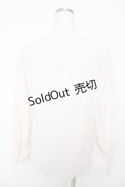 画像2: axes femme / シャボ付きラッフルブラウス M 生成り Y-25-10-16-082-AX-BL-SZ-ZI