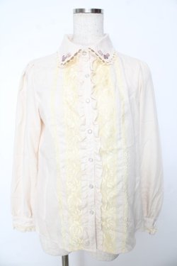 画像1: axes femme / 巻きバラ付きブラウス M 生成り Y-25-10-16-087-AX-BL-SZ-ZY
