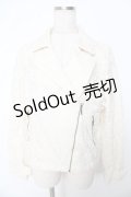 axes femme / レースライダースジャケット M 生成り Y-25-10-16-090-AX-JA-SZ-ZY