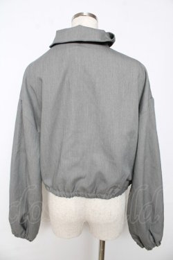 画像2: axes femme / ギャザーデザインブルゾン F グレー Y-25-10-16-091-AX-TO-SZ-ZY