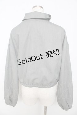 画像2: axes femme / ギャザーデザインブルゾン F グレー Y-25-10-16-091-AX-TO-SZ-ZI