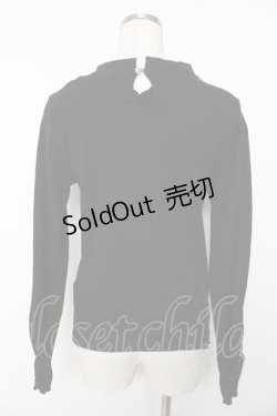 画像2: axes femme / 花モチーフリブプルオーバー M 黒 Y-25-10-16-093-AX-TO-SZ-ZI