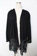 axes femme / フード付UVカットロングカーディガン F 黒 Y-25-10-16-094-AX-TO-SZ-ZY