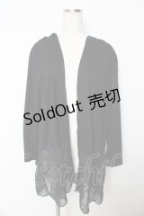 axes femme / フード付UVカットロングカーディガン F 黒 Y-25-10-16-094-AX-TO-SZ-ZI