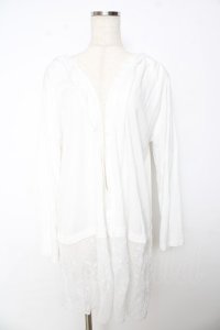 axes femme / フード付UVカットロングカーディガン F 白 Y-25-10-16-095-AX-TO-SZ-ZI