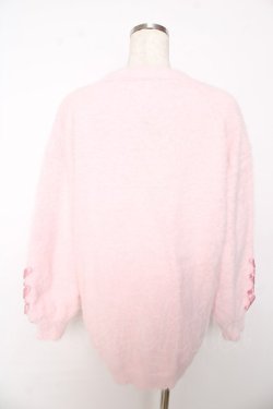 画像2: Amavel / レースUPふわふわシャギーカーディガン F ピンク Y-25-10-16-099-CA-TO-SZ-ZY