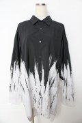 CIVARIZE / Tipsyバイカラーロングシャツ 46 ブラック Y-25-10-16-100-GO-BL-SZ-ZY