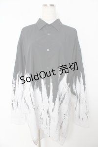 CIVARIZE / Tipsyバイカラーロングシャツ 46 ブラック Y-25-10-16-100-GO-BL-SZ-ZY