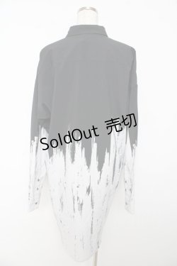 画像2: CIVARIZE / Tipsyバイカラーロングシャツ 46 ブラック Y-25-10-16-100-GO-BL-SZ-ZY