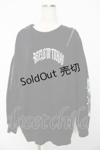 REFLEM / アシンメトリーZIPプルオーバースウェットシャツ F ブラック Y-25-10-16-101-PU-TO-SZ-ZY