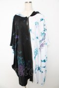 h.NAOTO / ツートンBIGパーカー  黒×白 Y-25-10-16-105-HN-TO-SZ-ZY