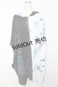 h.NAOTO / ツートンBIGパーカー  黒×白 Y-25-10-16-105-HN-TO-SZ-ZY