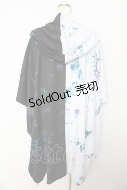 画像2: h.NAOTO / ツートンBIGパーカー  黒×白 Y-25-10-16-105-HN-TO-SZ-ZY