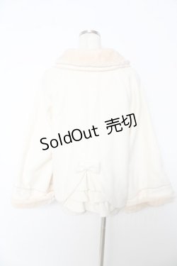 画像2: Amavel / シンデレラ刺繍入りBACKフリルポンチョコート F アイボリー Y-25-10-16-107-CA-CO-SZ-ZY