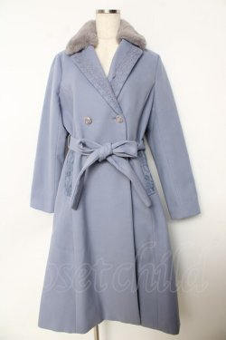 画像1: axes femme / テーラー襟コート M ブルー Y-25-10-16-109-AX-CO-SZ-ZY