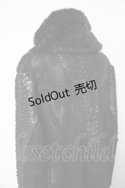 画像5: h.NAOTO / ドラゴンレザーロングジャケット F ブラック Y-25-10-16-111-HN-CO-SZ-ZY