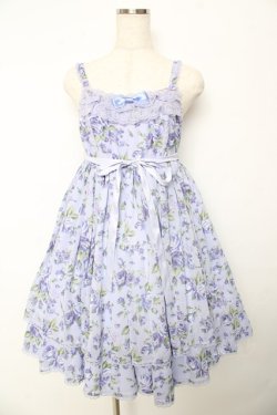 画像1: Angelic Pretty / Dramatic Rose SpecialジャンパースカートSet  ラベンダー Y-25-10-16-112-AP-OP-SZ-ZY