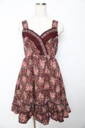axes femme / ローズブーケ柄チュニック M ワイん Y-25-10-16-118-AX-OP-SZ-ZY