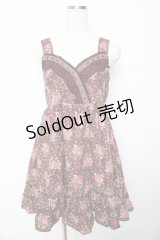 axes femme / ローズブーケ柄チュニック M ワイん Y-25-10-16-118-AX-OP-SZ-ZI