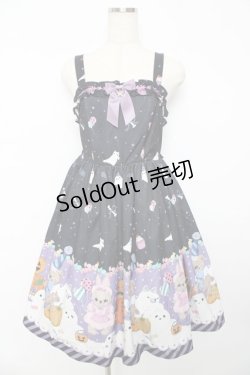 画像1: axes femme kawaii / ハロウィンナイトジャンパースカート M 黒 Y-25-10-16-120-AX-OP-SZ-ZY