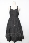 axes femme POETIQUE / ティアードロングワンピース M 黒 Y-25-10-16-122-AX-OP-SZ-ZY