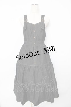 画像1: axes femme POETIQUE / ティアードロングワンピース M 黒 Y-25-10-16-122-AX-OP-SZ-ZI