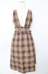 画像2: axes femme / タータンチェックワンピース M 茶 Y-25-10-16-123-AX-OP-SZ-ZI (2)