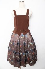 画像1: axes femme POETIQUE / カルテットビスチェワンピース M 茶 Y-25-10-16-124-AX-OP-SZ-ZI (1)