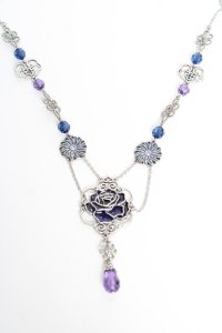 axes femme / クラシカルチャイナネックレス  ブルー Y-25-10-16-021-AX-AC-SZ-ZY