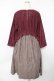 画像2: axes femme / 切替ワンピース  ワイン×グレー Y-25-10-16-126-AX-OP-SZ-ZY (2)