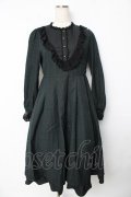axes femme / ブローチ付ブロッキングワンピース M グリーン Y-25-10-16-127-AX-OP-SZ-ZY