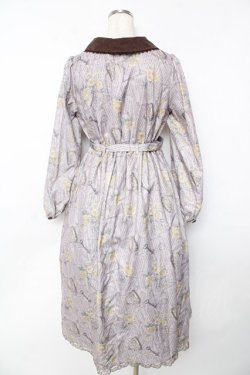 画像2: axes femme / アンティーク柄ワンピース M モーヴ Y-25-10-16-129-AX-OP-SZ-ZY