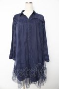 axes femme / チュール重ねチュニック M 紺 Y-25-10-16-130-AX-OP-SZ-ZY
