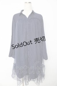 axes femme / チュール重ねチュニック M 紺 Y-25-10-16-130-AX-OP-SZ-ZI