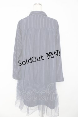 画像2: axes femme / チュール重ねチュニック M 紺 Y-25-10-16-130-AX-OP-SZ-ZI