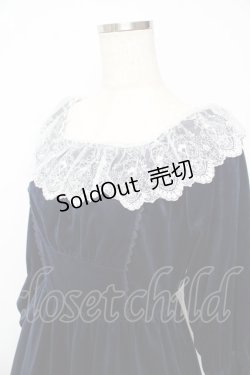 画像3: axes femme / パゴタ袖ベロアワンピース F 紺 Y-25-10-16-131-AX-OP-SZ-ZY