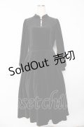 axes femme / チャイナ風ベロアワンピース F 黒 Y-25-10-16-133-AX-OP-SZ-ZY