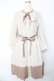 画像1: axes femme / ブローチ付バイカラーワンピース M ベージュ Y-25-10-16-134-AX-OP-SZ-ZY (1)