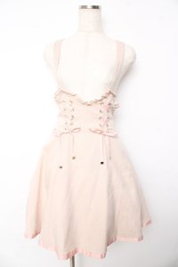 Amavel / Wレースアップ猫耳フレアジャンスカ  ピンク Y-25-10-16-140-CA-OP-SZ-ZY